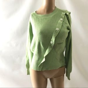 Women’s Green Color Knit Sweater Size S Longsleeve
